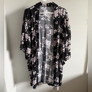 Spiritual Gangster Gray Floral Cardigan